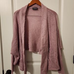 Wooden Ships Paola Buendia Open Cardigan S/M Wool Lightweight Knit Sweater